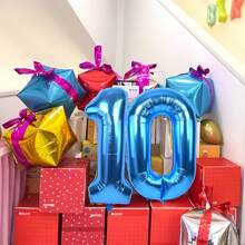 40 英寸大数字气球，铝箔聚酯薄膜大数字气球，适用于生日派对用品装饰，圣诞节