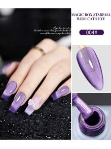 9 Color Options, 12ML Per Bottle, Golden Autumn And Winter Christmas, Aurora, Rainbow Mermaid, Ji Magic Box, Wide Cat's Eye, Cat's Eye Nail Polish Glue, 2025 New Porcelain Gold Popping Nail Polish, Crystal Porcelain White Glass Beads, Cat's Eye Nail Art, Suitable For All Women, Shopping, Dating, Commuting, Home DIY Nail Salon, With LDE Light, Ultraviolet Primer, Cover Glue, Use