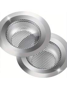 2pcs Stainless Steel Kitchen Sink Strainer - Large 4.5 Inch Diameter, Anti-Clogging Micro-Perforated, Wide Rim Drain Filter Home Bathroom Decor Fall Decor Back To School