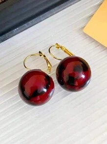 Dos pares de un conjunto o un par en negro y un par en blanco, etc., un par de opciones con un diseño simple y de moda, pendientes de aleación a lunares, un par adecuado para que las mujeres los usen en el día a día. - Multicolor - Ver 29