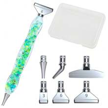 1-Set Diamond Painting Luminous Pens With Metal OR Plastics Tips Kit,Glow In The Dark Comfort Grip Diamond Dot Pens For Diamond Art Accessories And Tools - Multicolor - View 15