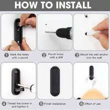 3件套可折叠隐形挂钩，适用于衣柜、墙壁、橱柜、门，也适用于房车、露营车、便携式浴室用品。浴室配件，浴室工具 - 彩色 - 查看 6