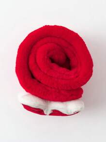 mini bala Mini bufanda de peluche tipo "bala" para bebés, accesorio cálido y festivo para el invierno y Año Nuevo