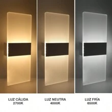 JWJ alta calidad moderna LED rectangular wall lamp, 5W tricolor luz, IP20 a prueba de agua, blanco/negro, diseño de moda sentido interior wall lamp luz decorativa al aire libre, ideal para patio, pasillo, hotel, dormitorio, sala de estar