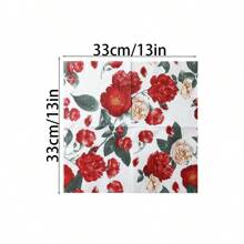 20pcs, 2025 New Soft Absorbent Full Plate Printing 2-Layer Napkins, 13x13 Inches -- Suitable For Wedding Birthday Garden Party Decoration Paper Towels, Used For Restaurant, Kitchen, Coffee Shop Decoration Supplies;