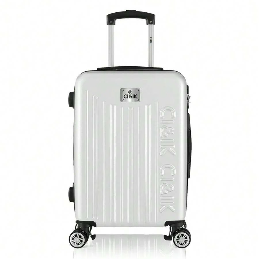 20 Inch Hardside Carry On Luggage, 4 Wheel Carry On Suitcase With Built In Lock, Variety Of Colors - White - View 1