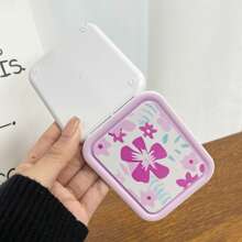 Multi-Color Small Flower Small Mirror Makeup Mirror Portable Folding Makeup Mirror Comb All-In-One Set Pocket Mirror With Comb - Cute Holiday Gift - Multicolor - View 8