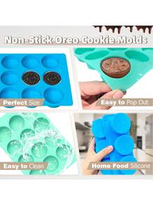 2pcs,Round Chocolate Cookie Molds, New Size 12-Cavity Cylinder Chocolate Cover Cookie Silicone Molds For Candy Mini Cakes Jelly Baking - Round silicone mold - View 7