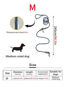1pc Nylon Reflective No-Hands Shoulder/Crossbody Pet Leash, Suitable For Small/Medium/Large Dogs