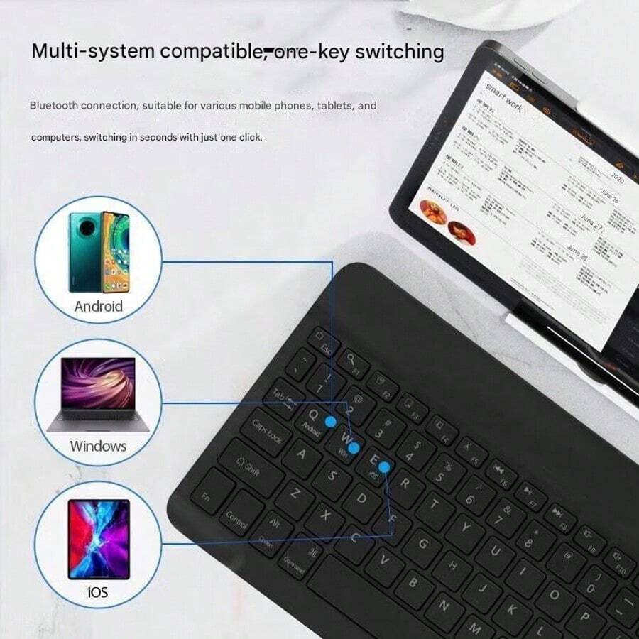 Leichtes und tragbares 10Zoll wiederaufladbares BluetoothTastatur und BluetoothWirelessMaus