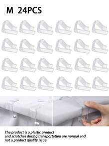 24pcs/16pcs/8pcs Tablecloth Clip, Transparent Anti Slip Fixing Clip, Kitchen Tablecloth Clip, Household Tablecloth Anti Slip Fixing Device, Wholesale, Plastic Tablecloth Clip, Tablecloth Fixing Device, Suitable For Outdoor Tablecloth Clip, Picnic, Wedding, Camping, Restaurant, Conference, Party, Festival, Etc - Multicolor - View 17