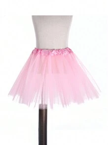 1 pezzo Tutù da ballerina in tulle rigido, accessorio per feste e performance di danza - Rosa - Visualizzare 1