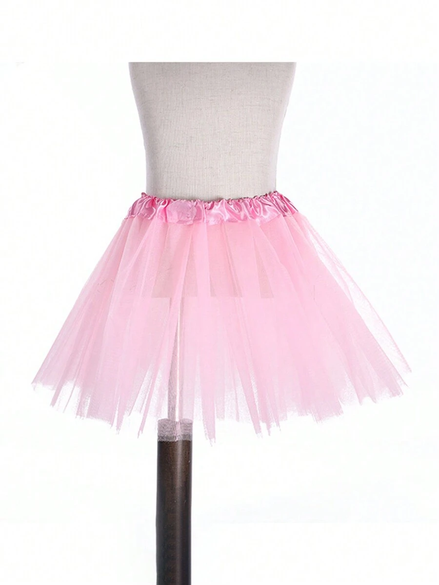 1 pezzo Tutù da ballerina in tulle rigido, accessorio per feste e performance di danza - Rosa - Visualizzare 1