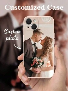 1 个个性化定制手机壳，兼容 iPhone 16/15/14/13/12/11/X/8/7 系列，可以是卡通肖像，时尚，简约，个性，独特，有趣的定制，黑色/白色半透明，减震，防滑，轻便，耐用，握感舒适，送给朋友、家人、圣诞节、新年、生日、情人节、母亲节、父亲节的完美礼物 - 粉色 - 查看 1