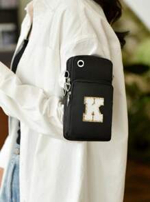 1 Pc Fashionable And Simple Cross-Body Walking Mini Bag, Vertical Coin Purse With Mobile Phone Pocket, Sports Wallet,Phone,Handbag,Shoulder Bag Adjustable Strap Crossbody BagCasual Travel Back To School Gift