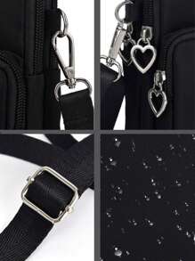 1 Pc Fashionable And Simple Cross-Body Walking Mini Bag, Vertical Coin Purse With Mobile Phone Pocket, Sports Wallet,Phone,Handbag,Shoulder Bag Adjustable Strap Crossbody BagCasual Travel Back To School Gift
