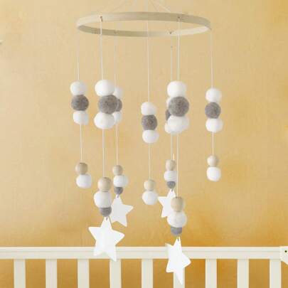 Nerdichic Baby Crib Mobile For Boys Girls, Nursery Mobile For Bassinet, Neutral Gender Boho Crib Decor Decor, Hanging Mobile Accessories For Infant Bedroom Newborn Gift - White Star