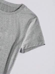 Happy New Year Glitter Graphic Print T-Shirt, Short Sleeve Crew Neck Casual Top For Summer & Spring, Women's Clothing