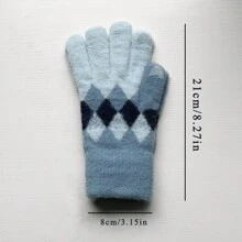 1 Paar flauschige Winter Handschuhe für Frauen, Outdoor Radfahren Sport Ski warme dicke gestrickte Touchscreen Handschuhe, geeignet als Geschenk für Freunde und Familie