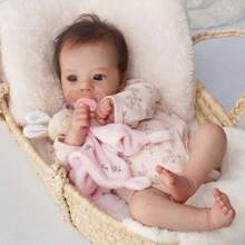 Reborn Baby Girl-48CM 19 Inch Reborn Dolls Lifelike Baby Doll Like Real Silicone Baby Doll With Hair Real Baby Doll - 彩色 - 查看 2
