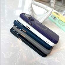 OroBelle Strong Magnetic Liquid Silicone Glass Camera Protector Cover Phone Case Compatible With IPhone17 16 15 14 13 12 11 Pro Max Plus, Compatible With IPhone11 Skin Feel Casing Drop Dust Proof No Fingerprint - 粉色 - 查看 8