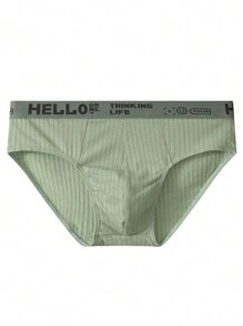 6pcs Men's Graphic Letter Print Breathable Briefs