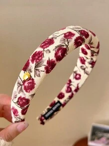 4pcs Women Retro Ditsy Floral Top Knot Headbands, Versatile For Daily, Home, School, Beach, Work, Party, Holiday, Birthday, Back To School, New Year, Mother's Day Gifts,Hairband,Hair Hoop