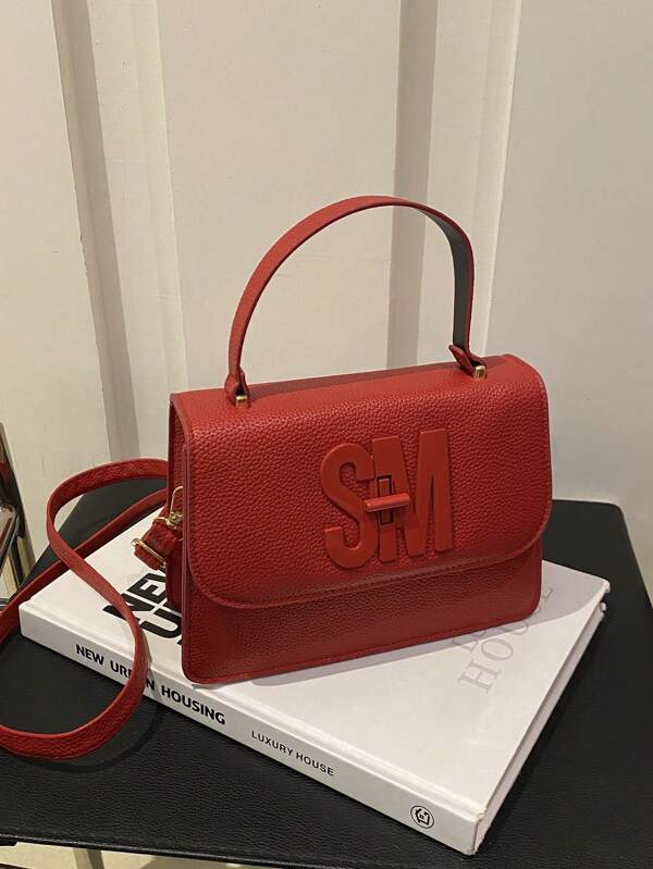 Damen Mode minimalistische Buchstaben geprägte kleine Nische Design schicke vielseitige niedliche retrocoole schöne Handtasche
