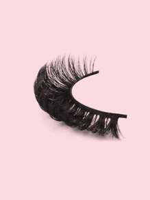 MAGEFY 8Pairs Of C Curl Natural Full False Eyelashes&1pc Disposable Eyelash Brush,Fluffy Slim For Everyday Use Manga Eyelashes, Travel Essentials,Makeup Brush With Soft Fiber For Easy Carrying,Gift For Women&Grils - 黑色 - 查看 3