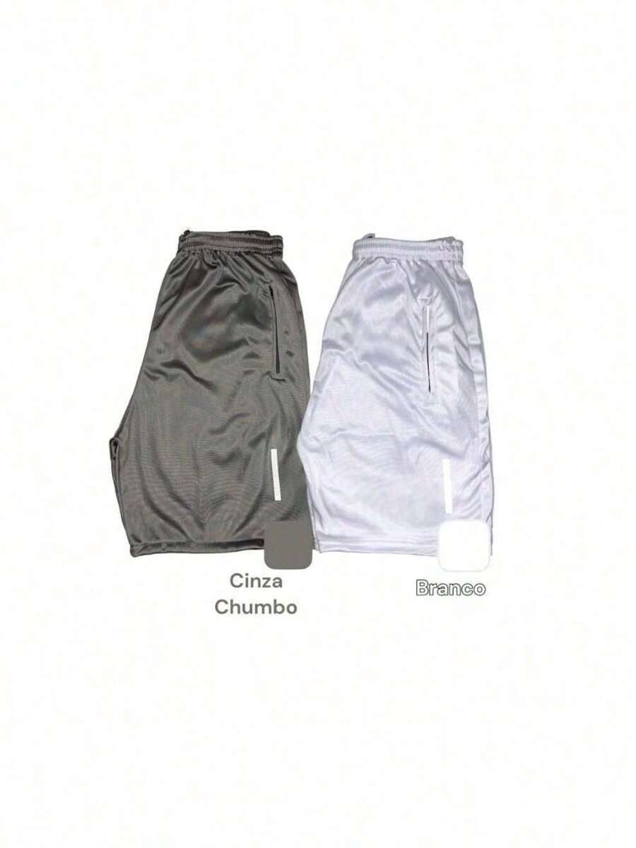 Kit 2 Dry Fit Bermuda Shorts Sports Training With Zipper Pocket! Resale - 深灰色 - 查看 1