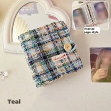 1PC 布艺一宫格卡片相册可爱迷你相册笔记本收纳卡相册 - 彩色 - 查看 8