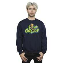Marvel Sudadera de los Guardianes de la Galaxia con diseño "I Am Groot" para hombres (Azul marino) - Azul - Ver 2