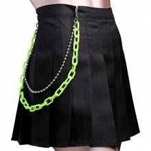 Cute Pants S Chain Layered Keychain Punk Colored Pendant Heart Pocket Pants Chain Hip Hop Rock Wallet Chain Men's And Women's Body Jewelry, Summer, School Fall, Autumn, Halloween - Multicolor - View 9