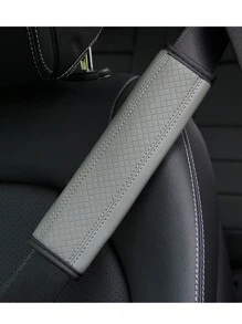 MEIKAXIU 1pc PU Leather Embossed Car Seat Belt Cover Protector, Universal Car Interior Decorative Accessories, All Season,Car Acessesories - 均碼 - 查看 8