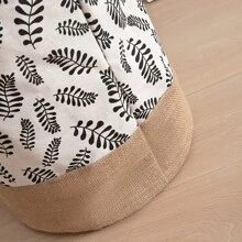 1 pieza Cesto de ropa con estampado de hojas, cesto de lavandería, cesta organizadora de baño, cesta, cesta de almacenamiento, cesto de ropa plegable