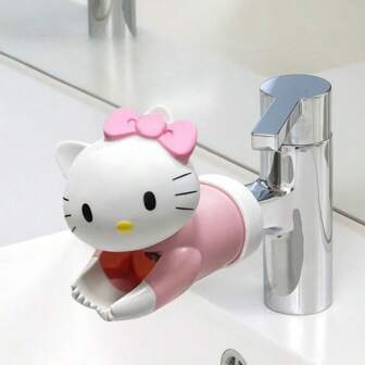 Sanrio 1pc Cute Hello & Friends Kitty My Melody Kuromi Faucet Extender - Easy Install, No Power Needed, Cartoon Bathroom Accessory Gifts Home Bathroom Decor Summer Back To School