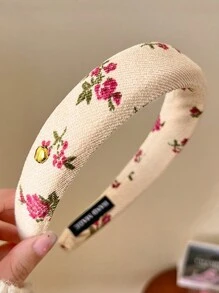 4pcs Women Retro Ditsy Floral Top Knot Headbands, Versatile For Daily, Home, School, Beach, Work, Party, Holiday, Birthday, Back To School, New Year, Mother's Day Gifts,Hairband,Hair Hoop