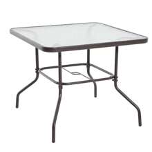 Juego de comedor para patio de 6 piezas de acero Mainstays Albany Lane con sombrilla, rojo - Rojo - Ver 4