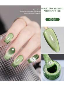 9 Color Options, 12ML Per Bottle, Golden Autumn And Winter Christmas, Aurora, Rainbow Mermaid, Ji Magic Box, Wide Cat's Eye, Cat's Eye Nail Polish Glue, 2025 New Porcelain Gold Popping Nail Polish, Crystal Porcelain White Glass Beads, Cat's Eye Nail Art, Suitable For All Women, Shopping, Dating, Commuting, Home DIY Nail Salon, With LDE Light, Ultraviolet Primer, Cover Glue, Use