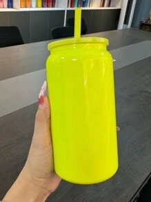 1 chiếc cốc thép không gỉ 16oz mới, cốc đựng ống hút màu, thích hợp cho văn phòng, gia đình, xe hơi, sử dụng ngoài trời, bình đựng nước di động - Nhiều màu - Xem 7