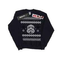 Disney Męska bluza Stormtrooper Christmas Fair Isle (granatowa)