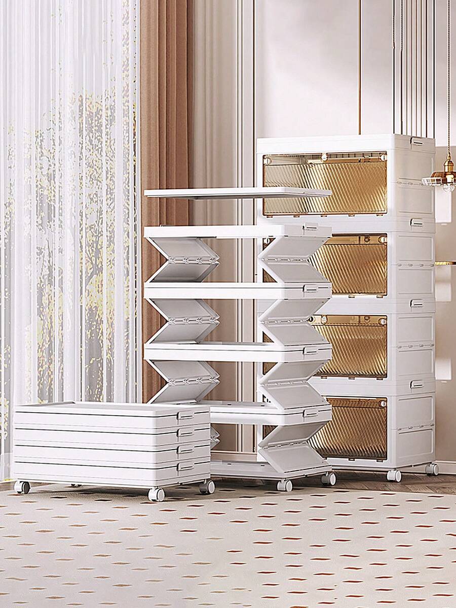 Large Transparent Acrylic Multi-Layer Stackable Makeup Organizer Box With Wheels Bag, Room Decor, Bags, Makeup Bag, Vanity, Travel, Make Up Bag, Travel Essentials, Organizer, Storage, Travel Essential, Makeup Organizer, Makeup Bags, Toiletry Bag, Desk Organiser, Cosmetic Bag, Makeup Pouch, Make Up Organizer, Vanity Accessories, Make Up Pouch, Make Up Bags, Jewellery Box, Pouch, Makeup Brush Holder, Brush Holder, Perfume Organiser, Pouch Bag,Gifts For Women,Christmas Gifts,Gift Ideas For Women - Multicolor - View 1