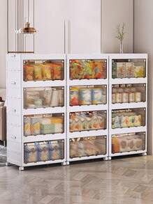 Large Transparent Acrylic Multi-Layer Stackable Makeup Organizer Box With Wheels Bag, Room Decor, Bags, Makeup Bag, Vanity, Travel, Make Up Bag, Travel Essentials, Organizer, Storage, Travel Essential, Makeup Organizer, Makeup Bags, Toiletry Bag, Desk Organiser, Cosmetic Bag, Makeup Pouch, Make Up Organizer, Vanity Accessories, Make Up Pouch, Make Up Bags, Jewellery Box, Pouch, Makeup Brush Holder, Brush Holder, Perfume Organiser, Pouch Bag,Gifts For Women,Christmas Gifts,Gift Ideas For Women - Multicolor - View 4