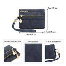 Retro Folding Wallet With Zipper Multifunctional Women's Wallet Made Of High-Quality PU Leather