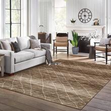 Modern Geometric Area Rug Machine Washable Area Rug Super Soft Rug Stain Resistant Non-Slip Foldable Rug For Living Room Bedroom Playroom Office