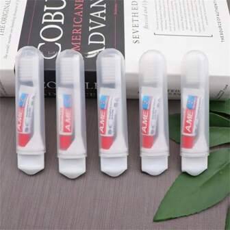 1/3/6 包便携式折叠牙刷，软毛：紧凑设计，易于存放 - 适合成人、旅行和露营家居浴室装饰返校