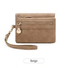 Retro Folding Wallet With Zipper Multifunctional Women's Wallet Made Of High-Quality PU Leather