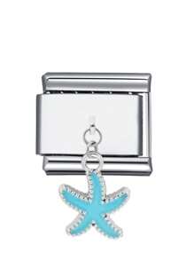1pc 2025 Valentine's Day Exquisite Starfish, Seaside, Heart, Little Fish, Fish Tail DIY Stainless Steel Beaded Charm Bracelet Jewelry Making Kit, Suitable For Holiday Gifts, Parties, Daily Outfit Accessories