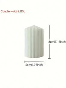 1 nến sáp ong và sáp đậu nành, thiết kế cột sọc một bấc, hương liệu không khói, lâu trôi để trang trí nhà cửa, hương, phòng ngủ, quà tặng tự làm cho phụ nữ, thích hợp cho mọi dịp - trắng - Xem 7