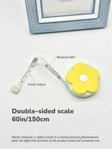 1 pièce Mini mètre ruban rétractable de couleur macaron, règle double face, pour mesurer la longueur, la hauteur, la distance, le buste, la taille, les hanches, le corps, les vêtements